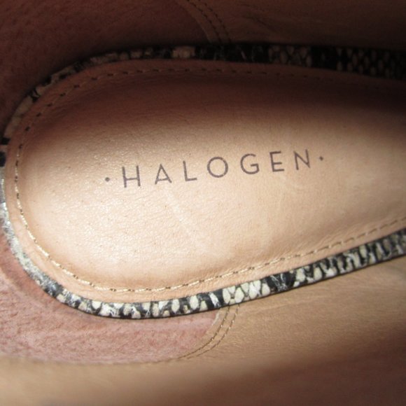 Halogen Rowen Snake Print Peep Toe Bootie - Picture 2 of 14